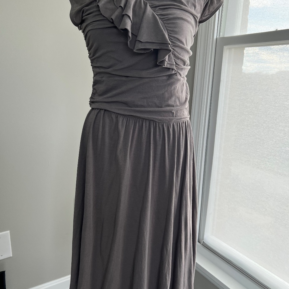 Garnet Hill “Piazza” Knit Ruffle Dress